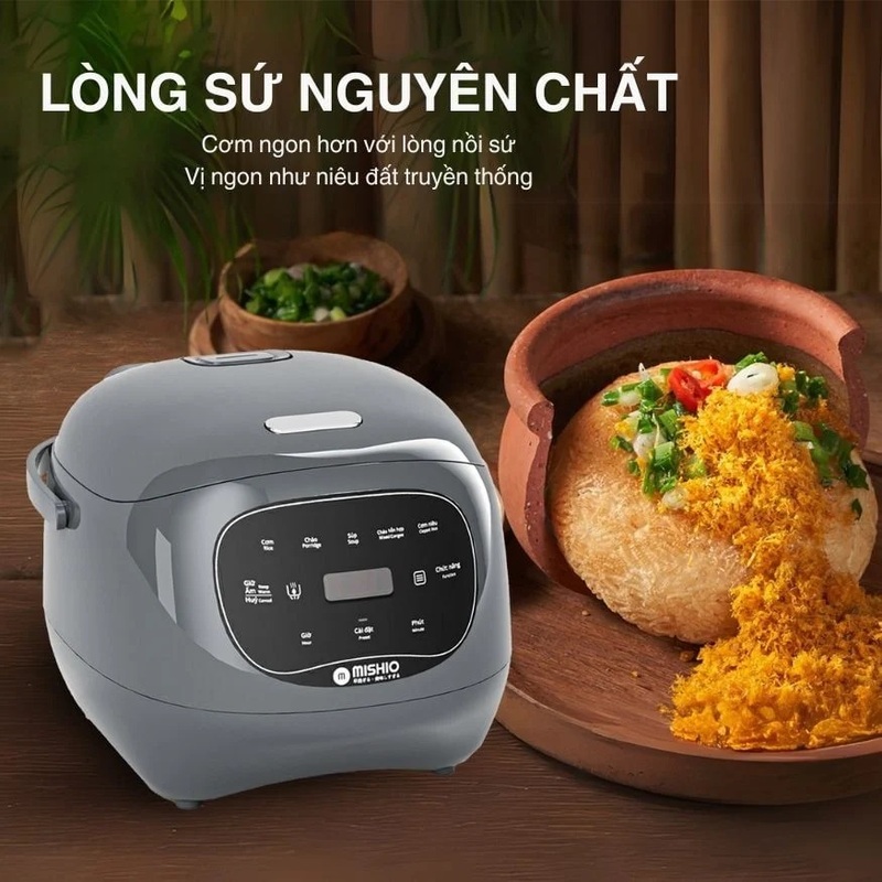 nồi cơm điện sứ dưỡng sinh mishio mk365