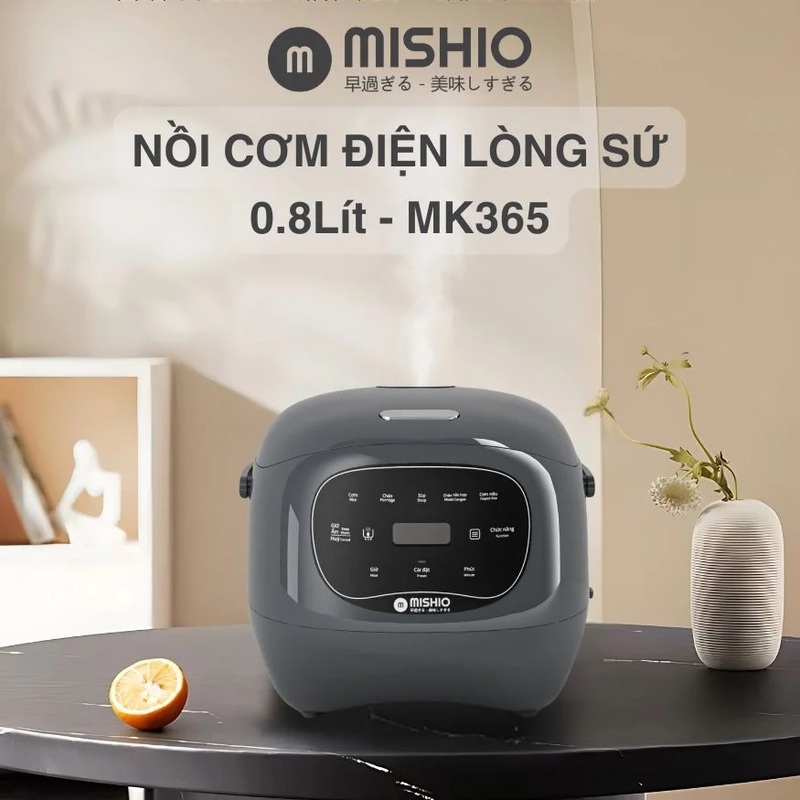 nồi cơm điện sứ dưỡng sinh mishio mk365