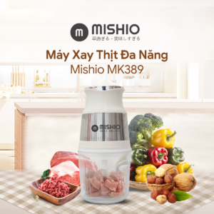 Máy Xay Mini Mishio MK389 – Dung Tích 0.8L, Xay Đồ Ăn Dặm, Gia Vị, Đồ Khô, Công Suất 250W Mạnh Mẽ