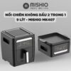 Nồi Chiên Không Dầu Kèm Vỉ Nướng 2-in-1 Mishio MK407: Nâng Tầm Món Ngon, Tiện Lợi Vượt Trội
