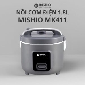 Nồi Cơm Điện Mishio MK411 – Nồi Cơm Điện 1.8L Mishio – Dung Tích Lớn, Cơm Ngon Chuẩn Vị Cho Cả Gia Đình