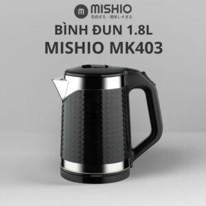 Bình đun siêu tốc Mishio MK403 dung tích 1.8L vỏ nhựa cách nhiệt chống bỏng