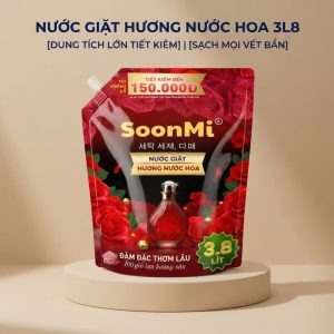 Nước giặt hương nước hoa Soonmi túi lớn 4KG – Dung tích 3.8L MK