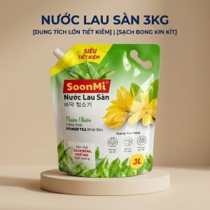 Nước Lau Sàn Soonmi 3kg Dạng Túi – Sạch Bóng, Khử Khuẩn, Thơm Mát MK
