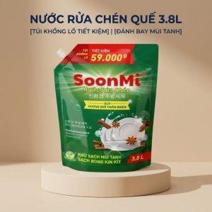 Nước rửa chén hương Quế Soonmi túi lớn 4KG – Dung tích 3.8L MK