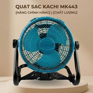 Quạt Để Bàn Tích Điện Kachi MK443 – Gió Turbo Mạnh Mẽ, Xoay 360 Độ, Thiết Kế Di Động Đa Năng