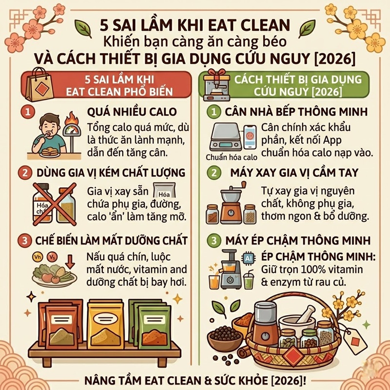 5 sai lầm khi Eat Clean khiến bạn càng ăn càng béo và cách thiết bị gia dụng cứu nguy 1 5 sai lầm khi eat clean khiến bạn càng ăn càng béo và cách thiết bị gia dụng cứu nguy