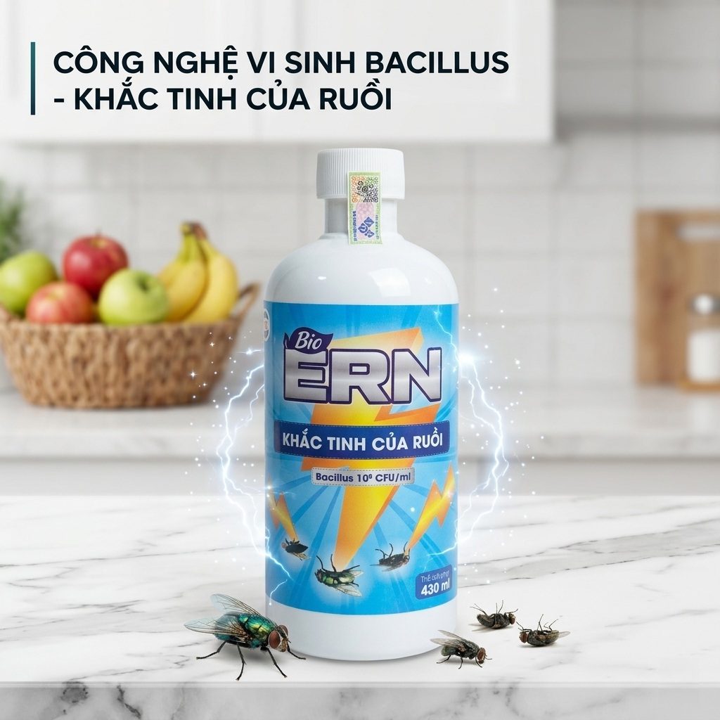 Hướng dẫn cách diệt ruồi tại nhà an toàn tự nhiên 2 Thuốc diệt ruồi Bio ERN 500ml