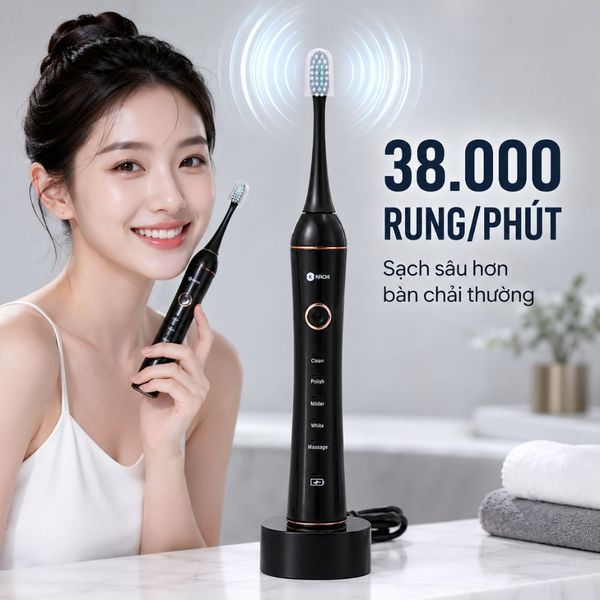 Bàn chải điện Kachi MK455 rung sóng âm dòng cao cấp 2 Bàn chải điện Kachi MK455 rung sóng âm dòng cao cấp - Ảnh 2