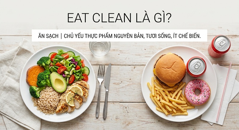 Eat Clean Là Gì? Cẩm Nang Từ A-Z Về Chế Độ Ăn Sạch Giảm Mỡ, Khỏe Dáng 1 chế độ ăn eat clean kết hợp rau xanh, tinh bột chậm và đạm nạc giúp bạn lấy lại vóc dáng thon gọn nhanh chóng.