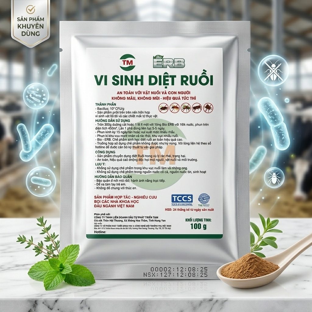 Hướng dẫn cách diệt ruồi tại nhà an toàn tự nhiên 3 gói thuốc diệt ruồi Bio ERN