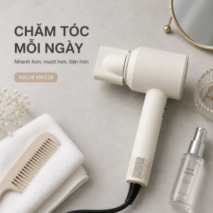 Máy Sấy Tóc Tốc Độ Cao Kachi ION (110.000 vòng/phút) – Sấy Nhanh, Chăm Sóc Tóc Ion Âm, Kiểm Soát Nhiệt NTC