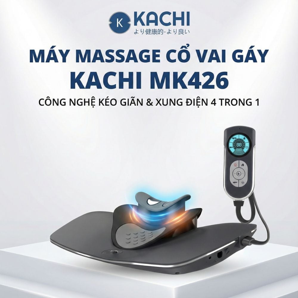 Máy Trị Liệu Cổ Vai Gáy Kachi MK426 - Giải Pháp Giảm Đau Mỏi, Phục Hồi Cột Sống Cổ Tại Nhà 1 Máy Trị Liệu Cổ Vai Gáy Kachi MK426 - Giải Pháp Giảm Đau Mỏi, Phục Hồi Cột Sống Cổ Tại Nhà