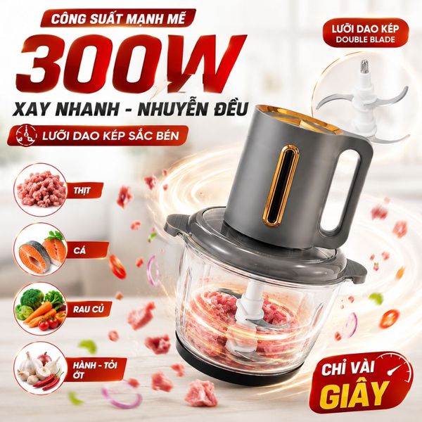 Máy Xay Thực Phẩm Đa Năng Mishio MK444 (2.0L) - Cối Thủy Tinh tặng cối Inox 304 Phân Loại Thực Phẩm Sống Chín 3 Máy Xay Thực Phẩm Đa Năng Mishio MK444 (2.0L) - Cối Thủy Tinh tặng cối Inox 304 Phân Loại Thực Phẩm Sống Chín - Ảnh 3